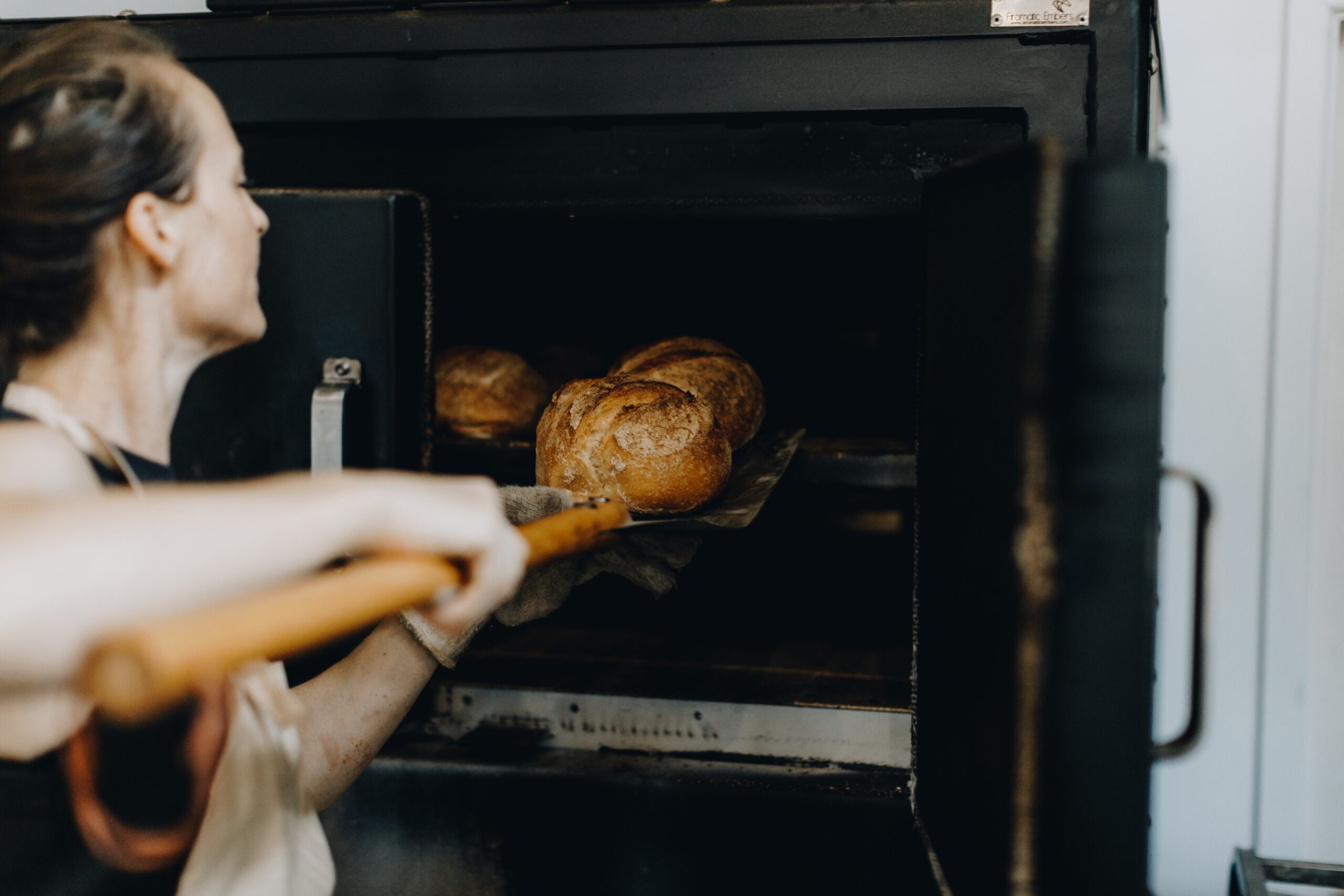 bread out of oven
